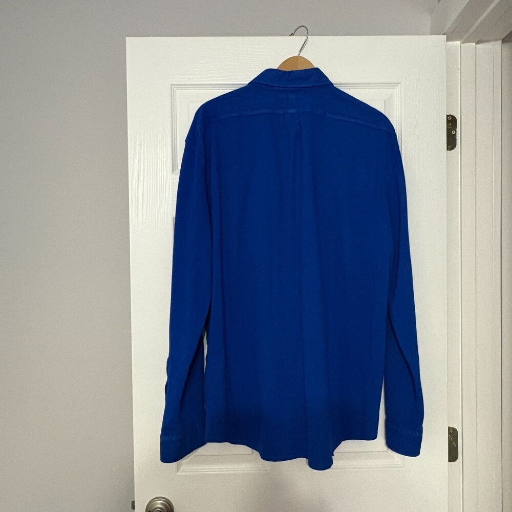 Ralph Lauren Featherweight Mesh Shirt Mens XXL Blue Button Down Long Sleeve - Picture 2 of 4